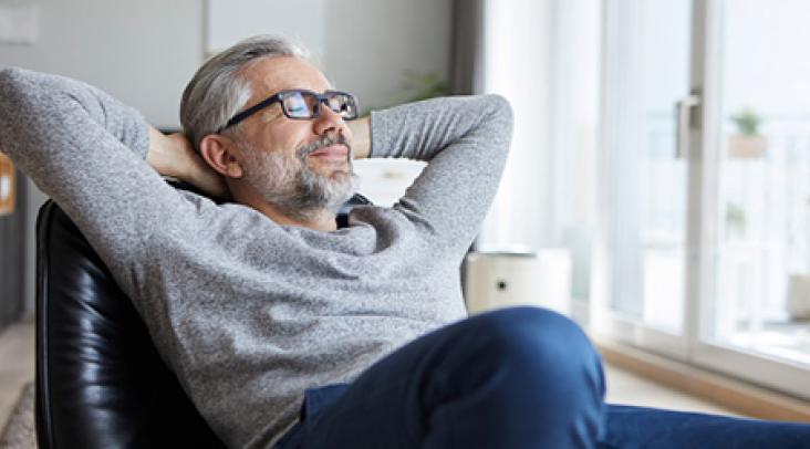 man relaxing